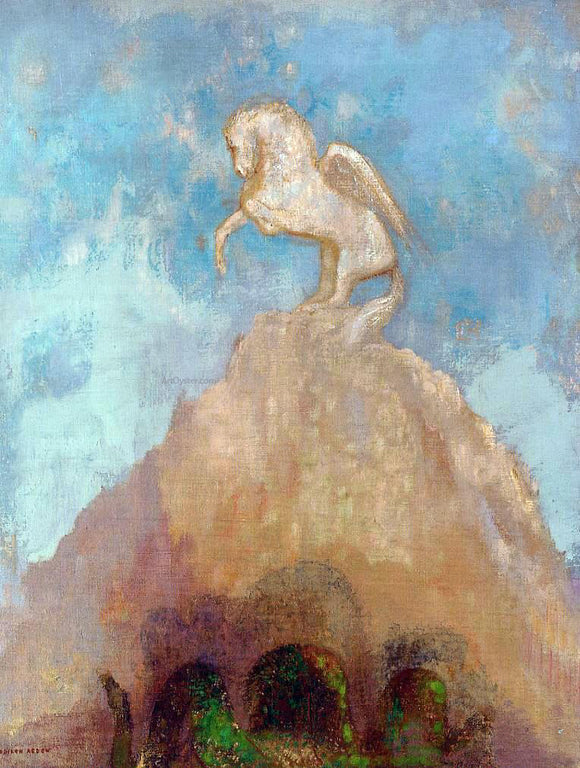  Odilon Redon White Pegasus - Canvas Art Print