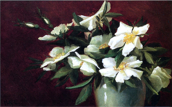  Harriet Cheney White Roses - Canvas Art Print