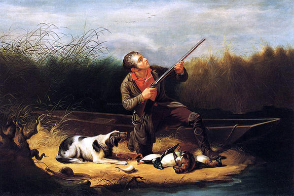  William Tylee Ranney Wild Duck Shooting - On the Wing - Canvas Art Print