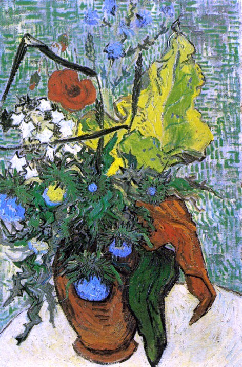  Vincent Van Gogh Wild Flowers and Thistles in a Vase - Canvas Art Print