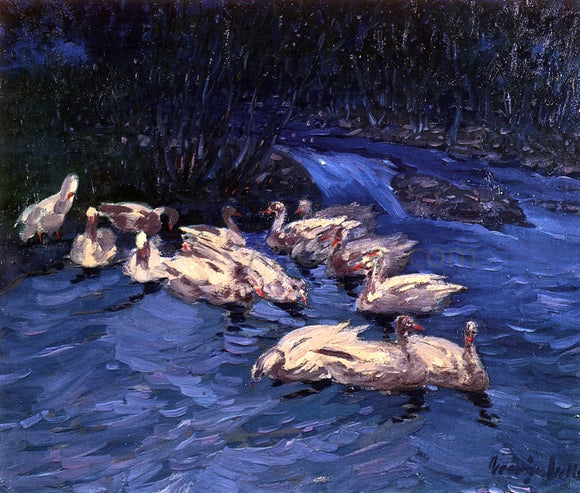  George Luks Wild Geese - Canvas Art Print