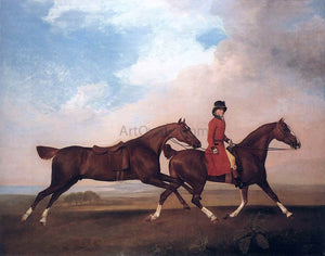  George Stubbs William Anderson with Two Saddle-horses - Canvas Art Print