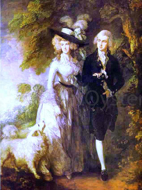  Thomas Gainsborough William Hallett and His Wife Elizabeth, Nee Stephen - Canvas Art Print