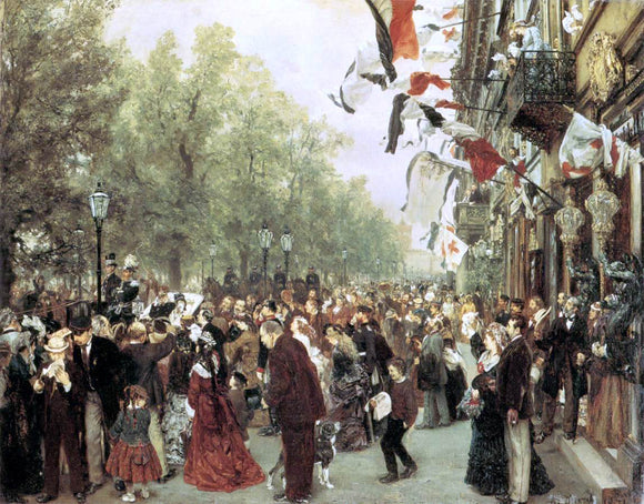  Adolph Von Menzel William I Departs for the Front, July 31, 1870 - Canvas Art Print