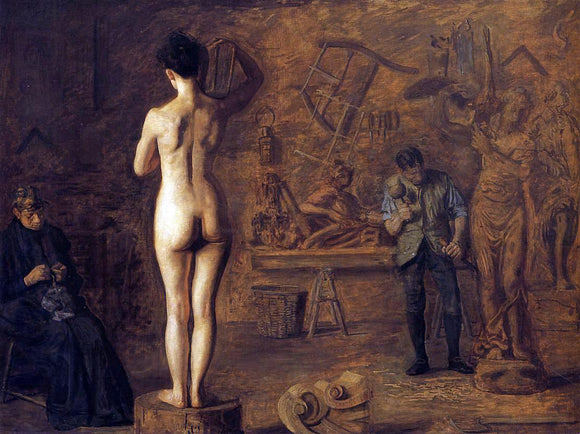  Thomas Eakins William Rush Carving His Allegorical Figure of the Schuylkill River - Canvas Art Print