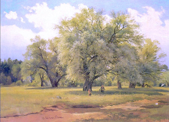  Ivan Ivanovich Shishkin Willows Alight a Sun - Canvas Art Print