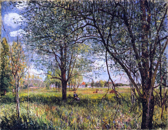  Alfred Sisley Willows in a Field - afternoon - Canvas Art Print