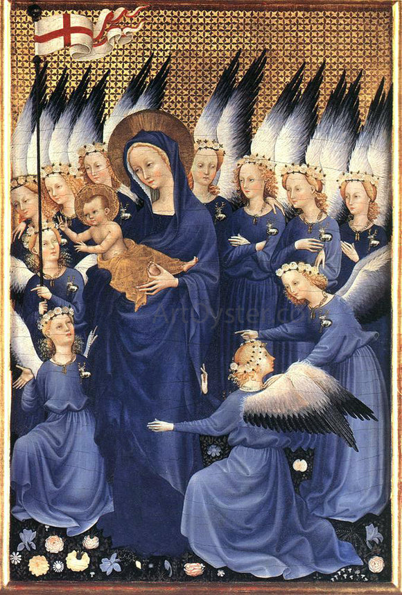  Unknown Painters Masters Wilton Diptych: Virgin and Child with Angels - Canvas Art Print