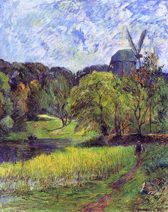  Paul Gauguin Windmil, Ostervold Park - Canvas Art Print