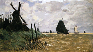  Claude Oscar Monet Windmill near Zaandam - Canvas Art Print