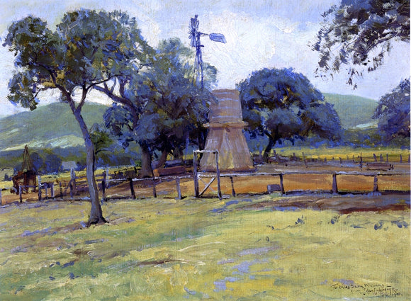 Julian Onderdonk Windmill on Williams' Ranch - Canvas Art Print