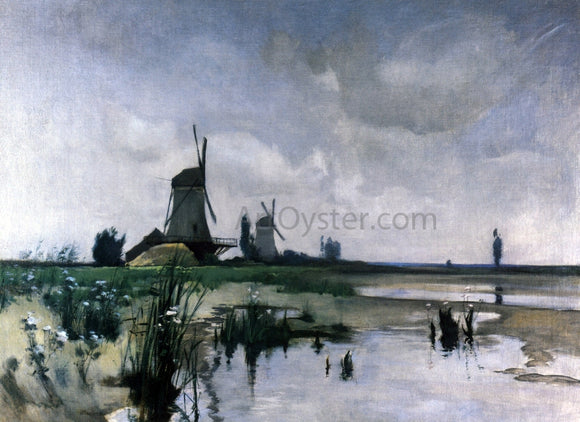  John Twachtman Windmills - Canvas Art Print