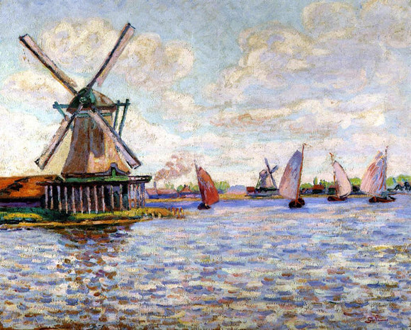  Armand Guillaumin Windmills in Holland - Canvas Art Print