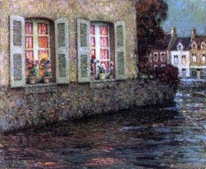  Henri Le Sidaner Windows - Canvas Art Print