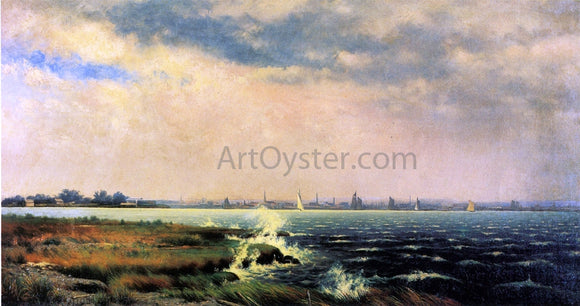  Robert J Pattison Windy Day, New York Harbor - Canvas Art Print