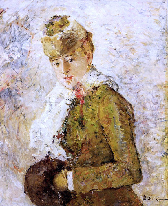  Berthe Morisot Winter (also known as Woman with a Muff) - Canvas Art Print
