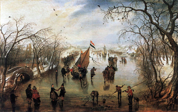  Adriaen Pietersz Van de Venne Winter - Canvas Art Print