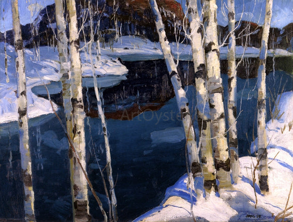  Jonas Lie A Winter Blue - Canvas Art Print
