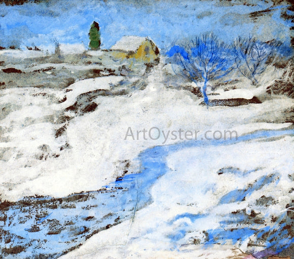  John Twachtman A Winter - Canvas Art Print