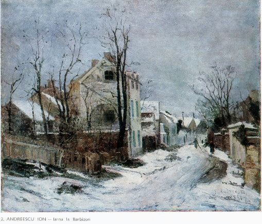  Ion Andreescu Winter in Barbizon (also known as Larna la Barbizon) - Canvas Art Print