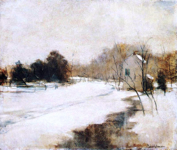  John Twachtman Winter in Cincinnati - Canvas Art Print