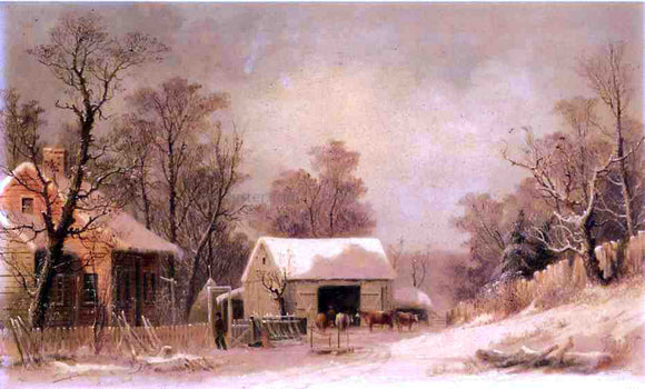  George Henry Durrie Winter in the Country - Canvas Art Print