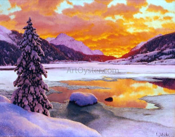  Ivan Fedorovich Choultse Winter in the Engadines - Canvas Art Print