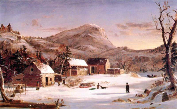  Jasper Francis Cropsey Winter in the Rockies - Canvas Art Print