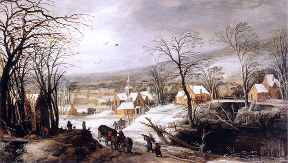  Joos De Momper Winter Landscape - Canvas Art Print