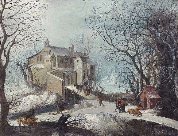  Frans De Momper Winter Landscape - Canvas Art Print
