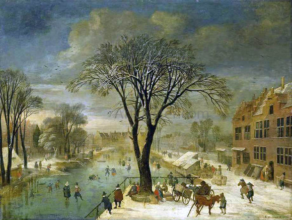  Jacques Fouquier Winter Landscape - Canvas Art Print