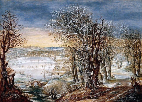  Denis Van Alsloot Winter Landscape in the Foret de Soignes, with the Flight Into Egypt - Canvas Art Print