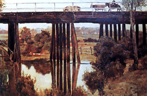  Tom Roberts Winter Morning after Rain, The Old Bridge, Gardiner's Creek - Canvas Art Print