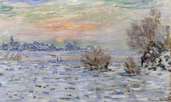  Claude Oscar Monet Winter on the Seine, Lavacourt - Canvas Art Print