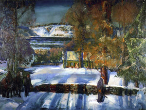  George Wesley Bellows Winter Road - Canvas Art Print