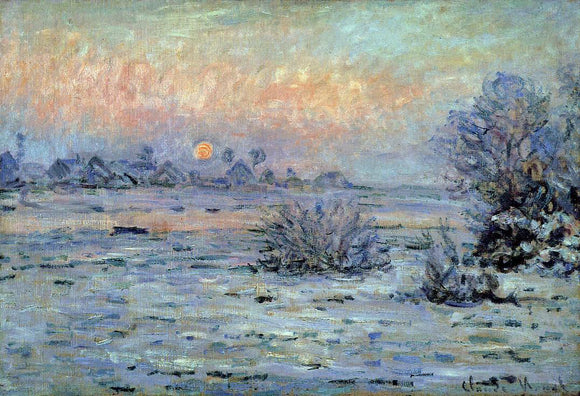  Claude Oscar Monet Winter Sun, Lavacourt - Canvas Art Print