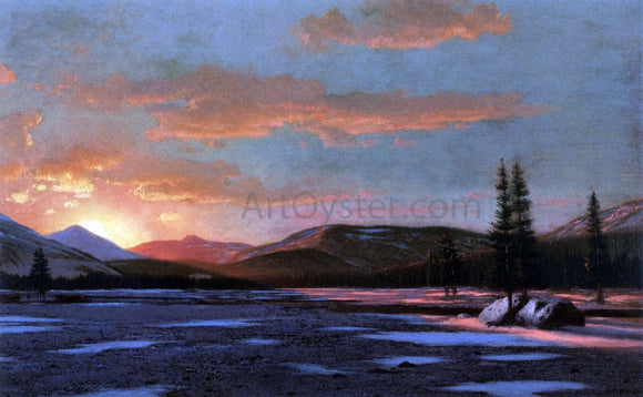  William Bradford Winter Sunset - Canvas Art Print