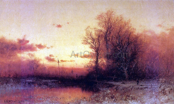  George Herbert McCord Winter Sunset - Canvas Art Print