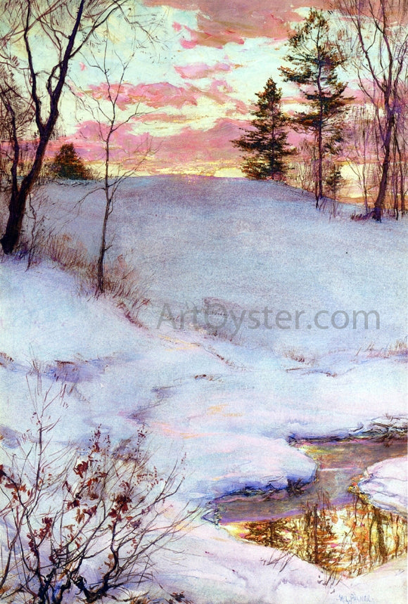  Walter Launt Palmer Winter Sunset - Canvas Art Print