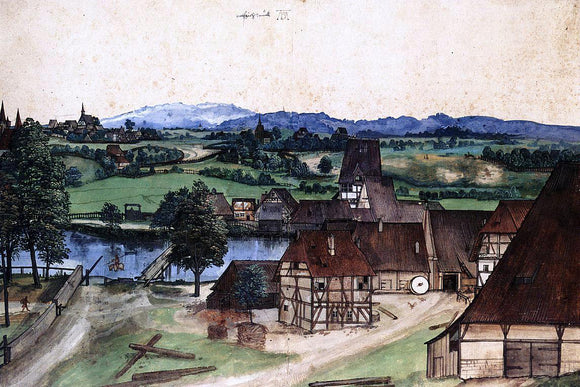  Albrecht Durer Wire Drawing Mill - Canvas Art Print