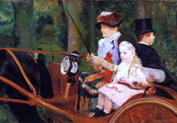  Mary Cassatt Woman and Child Driving - Canvas Art Print