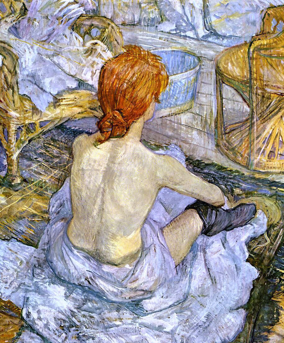  Henri De Toulouse-Lautrec A Woman at Her Toilette - Canvas Art Print