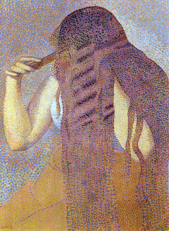  Henri Edmond Cross Woman Combing Her Hair - Canvas Art Print
