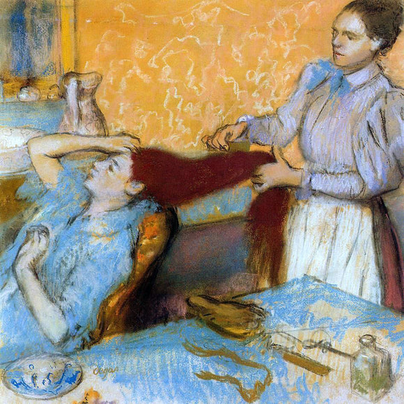  Edgar Degas Woman Having Her Hair Combed - Canvas Art Print