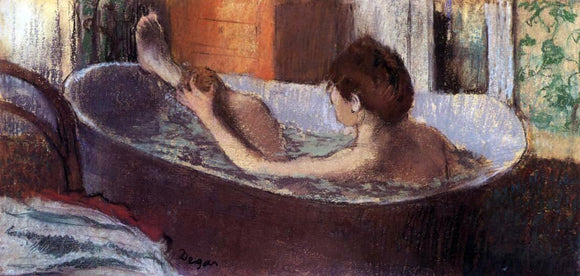  Edgar Degas Woman in a Bath Sponging Her Leg - Canvas Art Print
