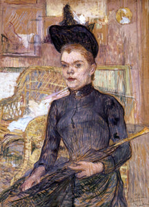  Henri De Toulouse-Lautrec Woman in a Black Hat, Berthe la Sourde - Canvas Art Print
