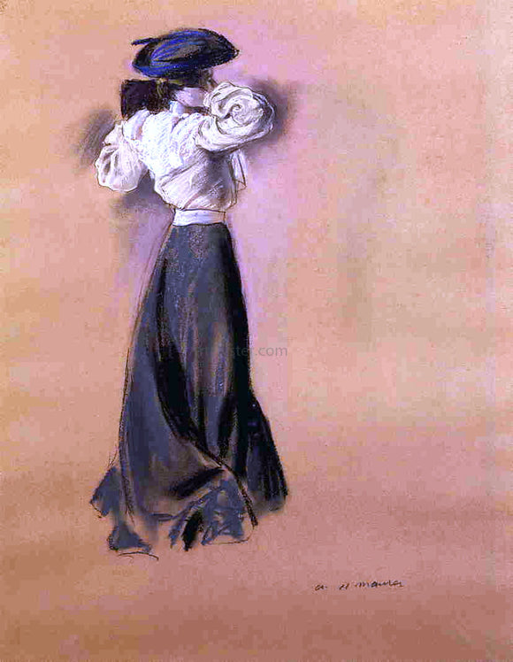  Alfred Henry Maurer Woman in a Blue Hat - Canvas Art Print