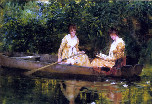  Francis Coates Jones Woman in a Rowboat - Canvas Art Print