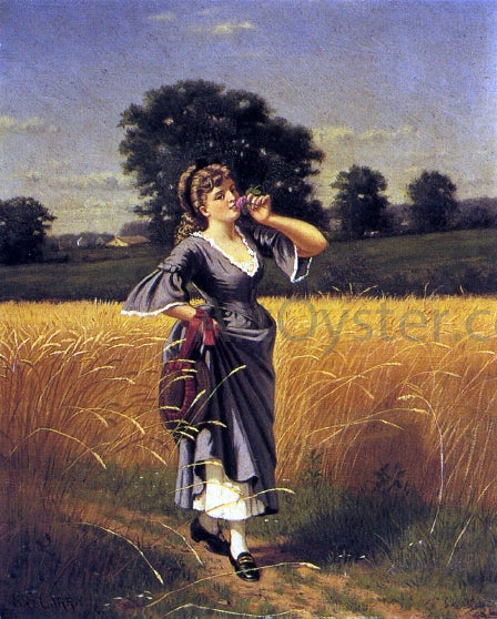  Samuel S Carr Woman in a Wheatfield - Canvas Art Print