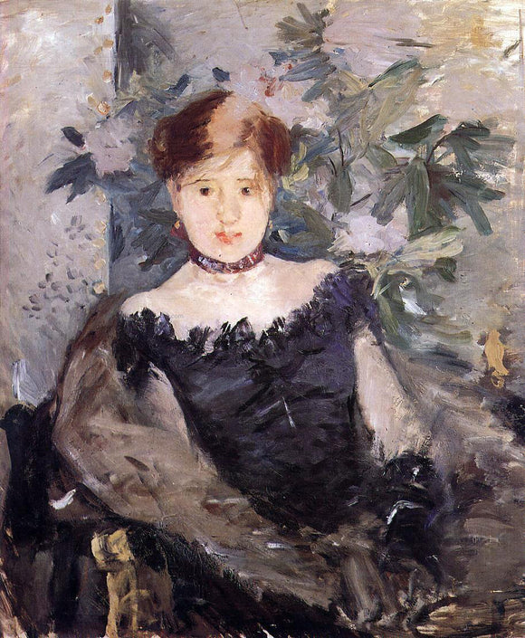  Berthe Morisot Woman in Black - Canvas Art Print